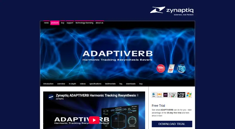 Zynaptiq ADAPTIVERB's own site