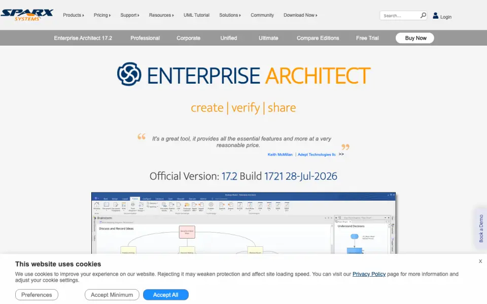 Sparx Enterprise Architect's own site