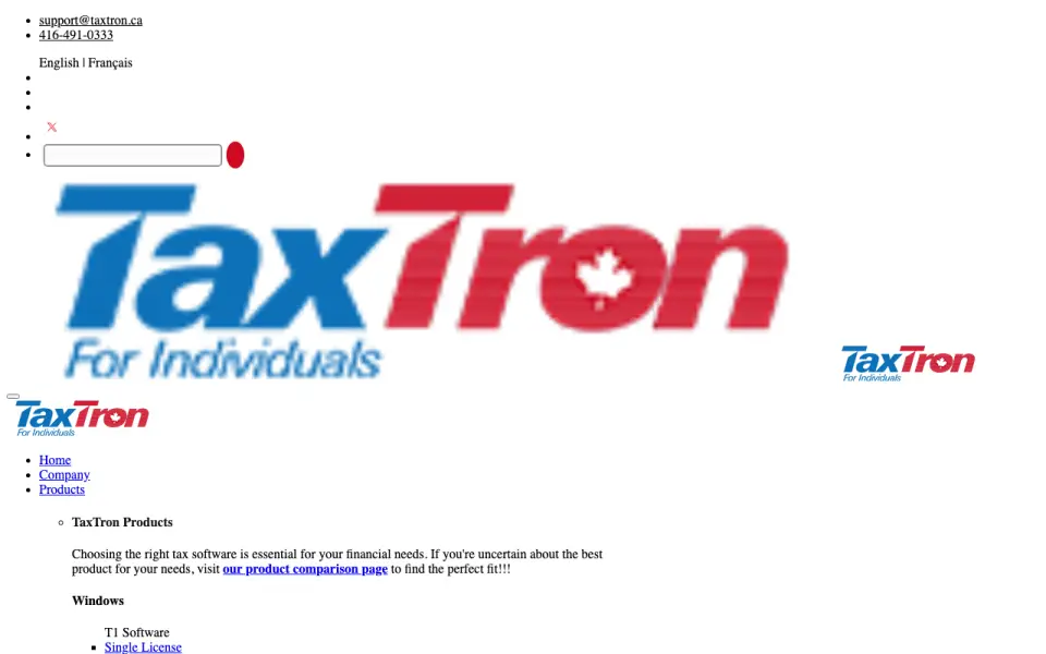TaxTron's own site