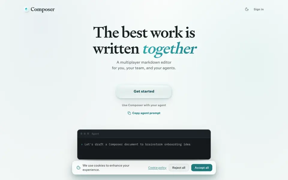 Composer's own site