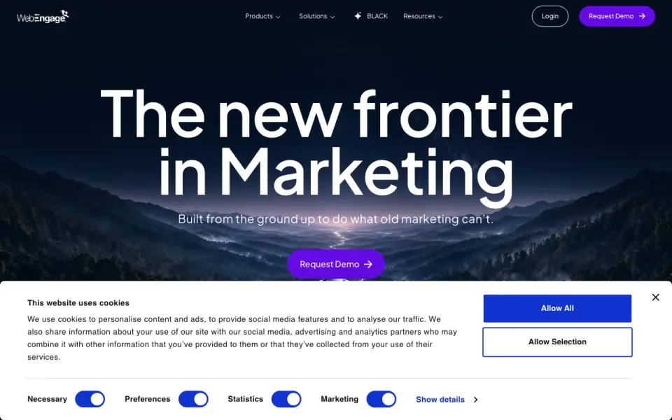 WebEngage's own site