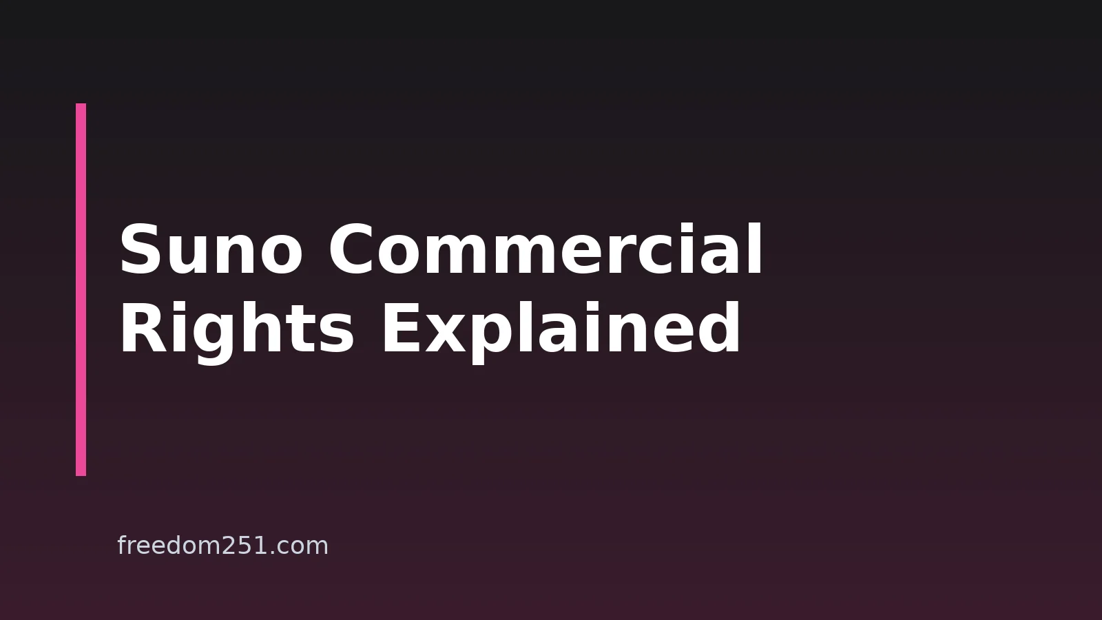 Suno Commercial Use: Rights And Terms Explained