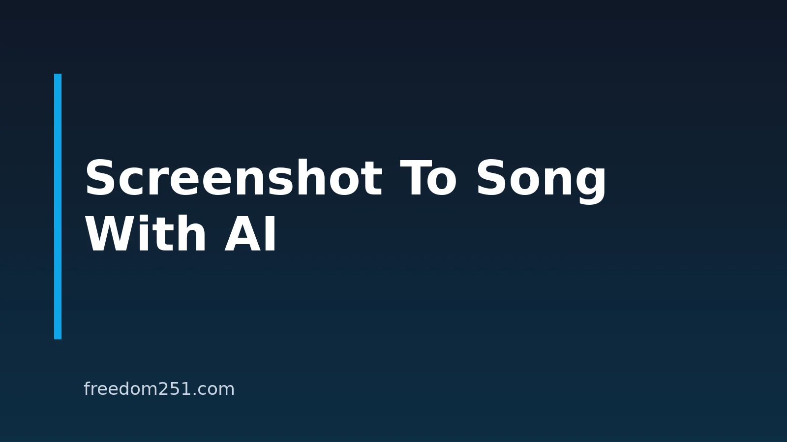 How to Turn a Screenshot Into a Song With AI