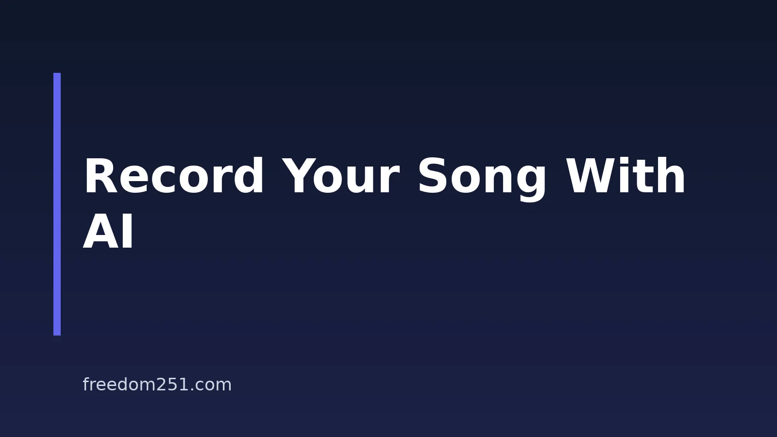 How To Record Your Own Music With AI On A Budget