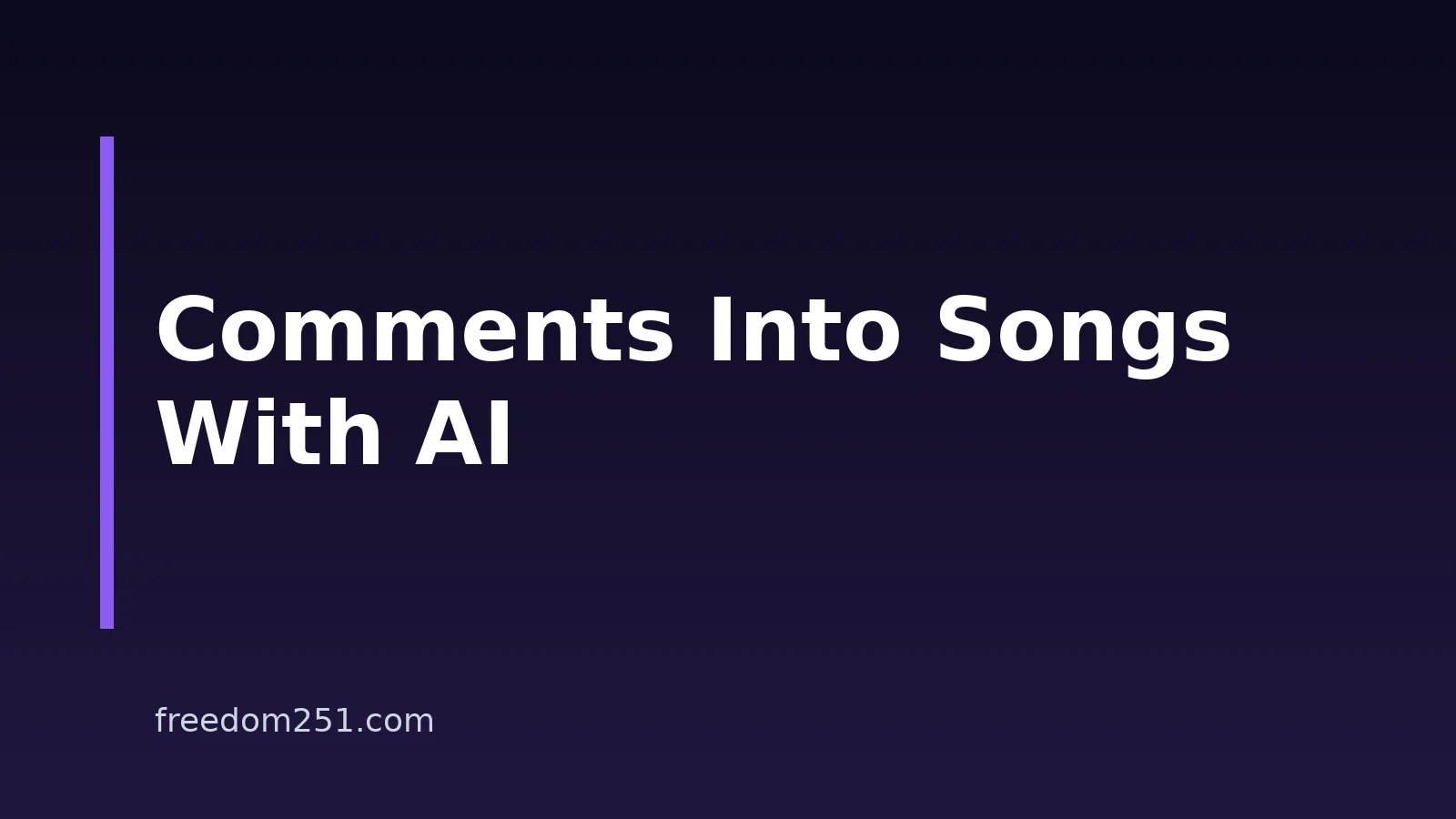 How To Create Songs From YouTube Comments With AI