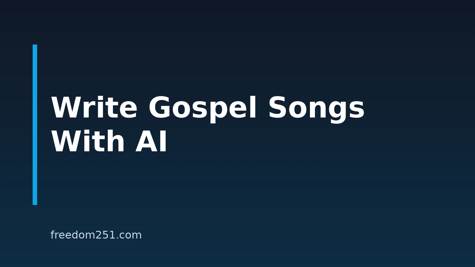 How To Write Gospel Songs With AI: A Phone-Friendly Step-By-Step Guide