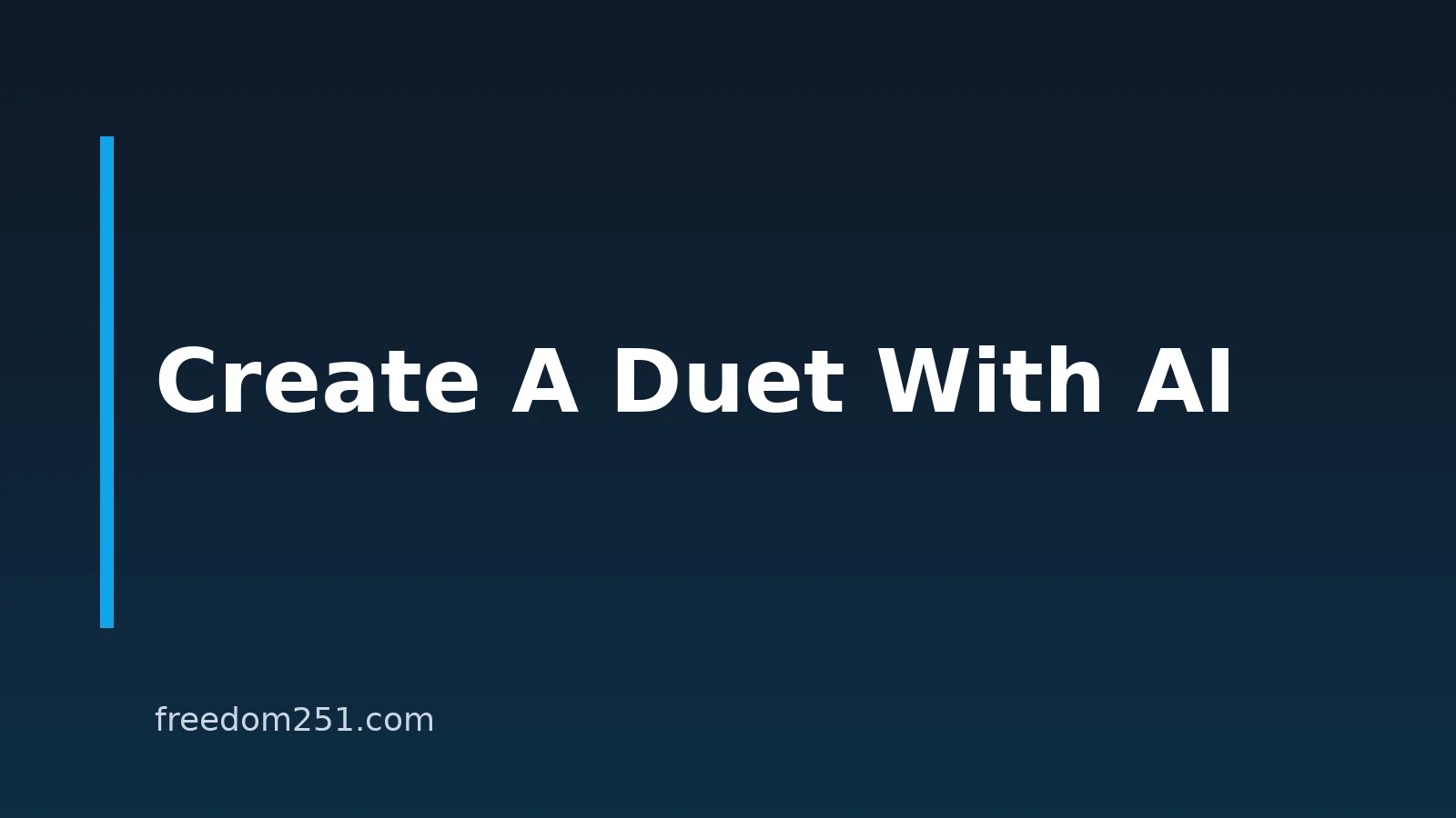 How To Create Duet Songs With AI On A Budget